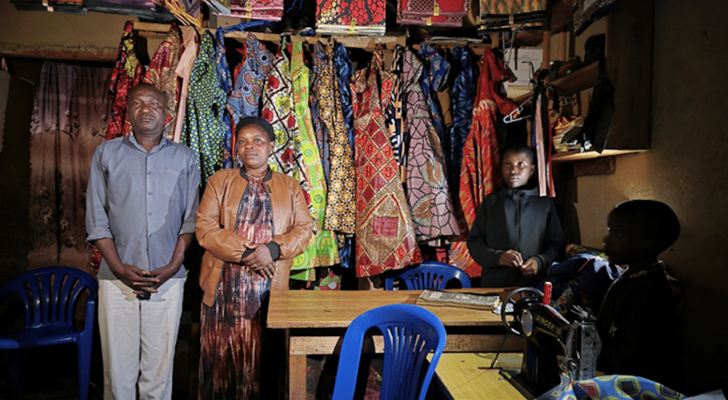 Molly’s husband Innocent, Molly Tusiimirwe, and their children